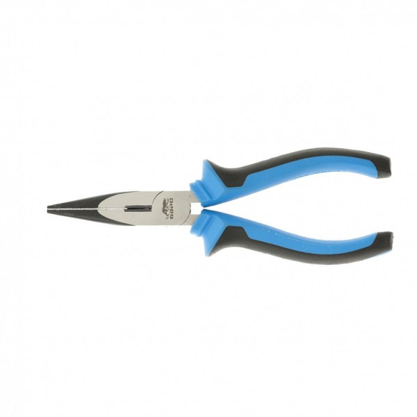 Длинногубцы прямые 160 мм, хром-ванадий, двухкомпонентные рукоятки Барс 17195